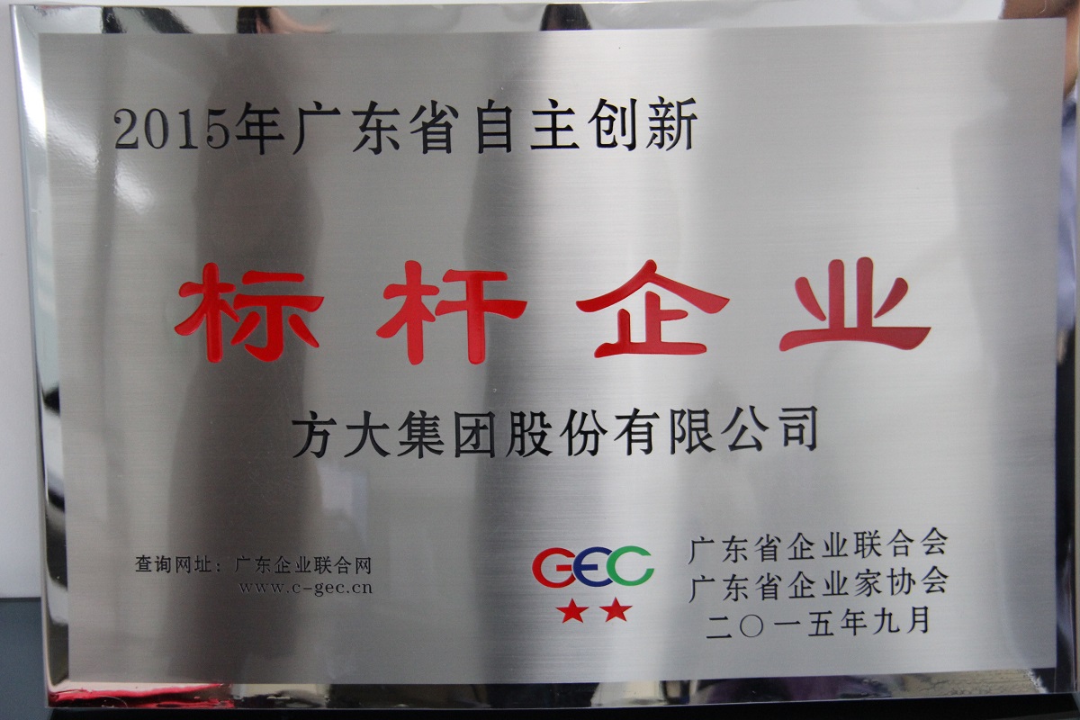 201509廣東省自主創(chuàng)新標(biāo)桿企業(yè)